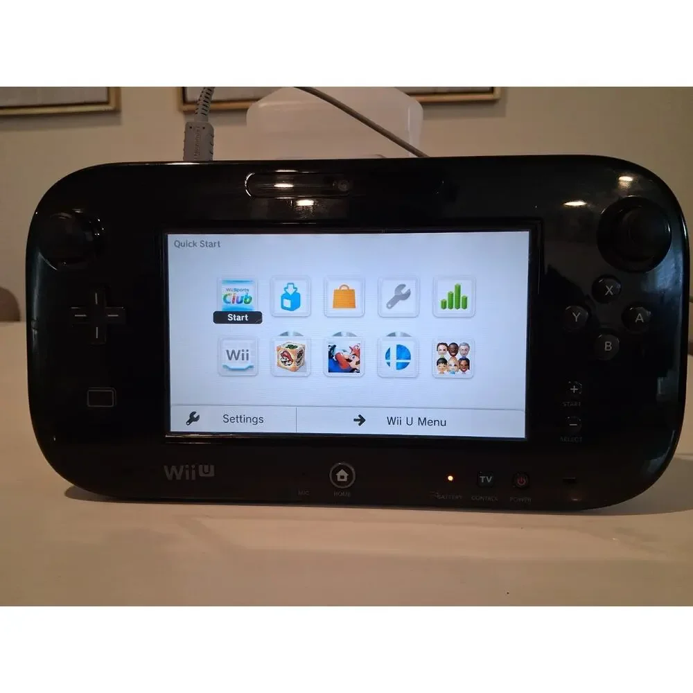 Official Nintendo Wii U GamePad Black WUP-010 w/ Charger - TESTED (Gamepad Only,